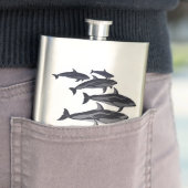 ドルフィンフラスコカスタムスホワイトサイドドルフィンアートフラスコ フラスク (インサイチュ)