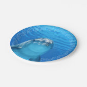 ドルフィンブルー海バースデーパーティー ペーパープレート (アングル)