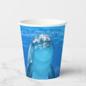 ドルフィンブルー海バースデーパーティー 紙コップ (正面)