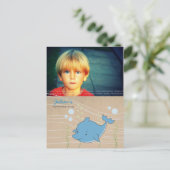 ドルフィンプールバースデーパーティー招待状ポストカード インビテーションポストカード (スタンド正面)