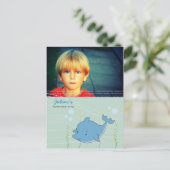 ドルフィンプールバースデーパーティー招待状ポストカード インビテーションポストカード (スタンド正面)