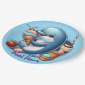 ドルフィンプールパーティー ペーパープレート (アングル)