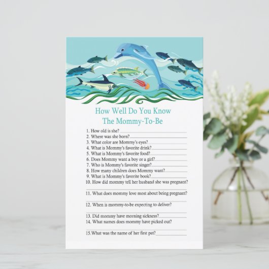 ドルフィンベイビーシャワーゲームをどれだけ知っているか (スタンド正面)