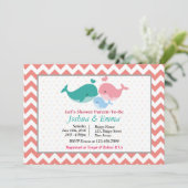 ドルフィンベビーシャワー招待状 招待状 (スタンド正面)