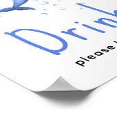 ドルフィンベビーシャワー – ドリンク ポスター (角)