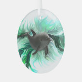 ドルフィンベビー ガラスオーナメント (正面左)