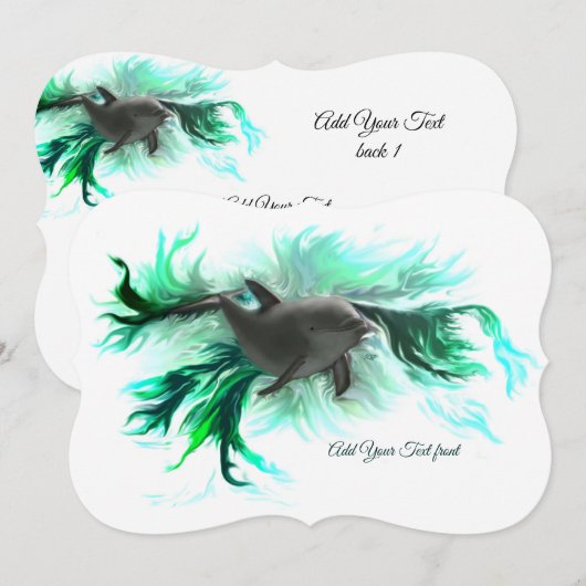 ドルフィンベビー 招待状 (正面/裏面)