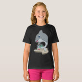 ドルフィンペインター絵を描ペイントブラシ Tシャツ (正面フル)