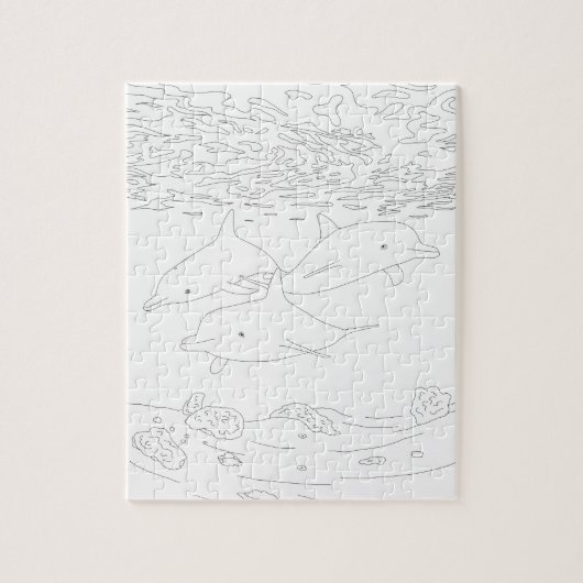 ドルフィンポッドアダルトカラーリングパズル ジグソーパズル (縦)