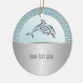 ドルフィンマンダラシルバー セラミックオーナメント (左)
