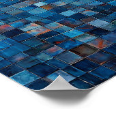 ドルフィンモザイクアート ポスター (角)