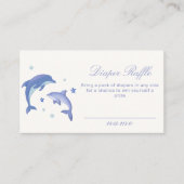 ドルフィンモダンスターズおむつラッフルベビーシャワー エンクロージャーカード (正面)
