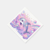 ドルフィンモダンベビーシャワー スタンダードカクテルナプキン (角)