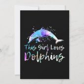 ドルフィンラバーギフト|この女の子はイルカの女性を愛している サンキューカード (正面)