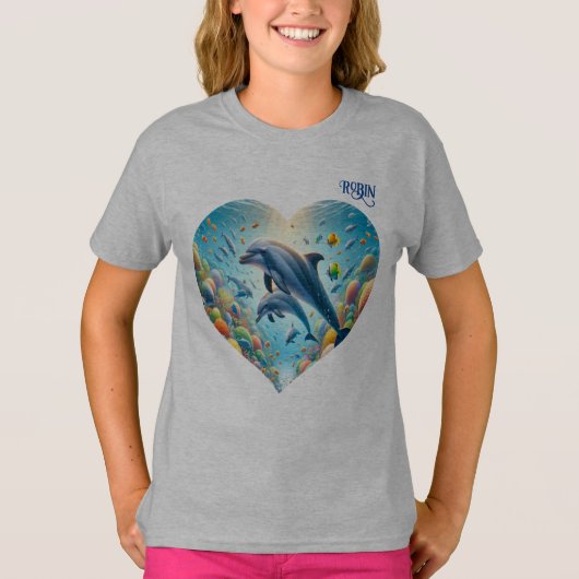 ドルフィンラブガールのカスタマイズ Tシャツ (正面)