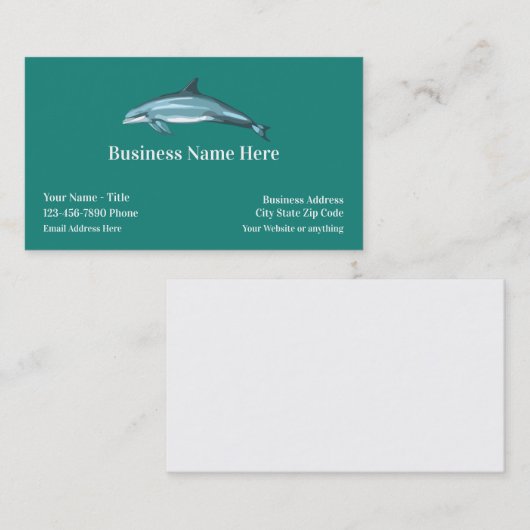 ドルフィンロゴテンプレート名刺 名刺 (正面/裏面)