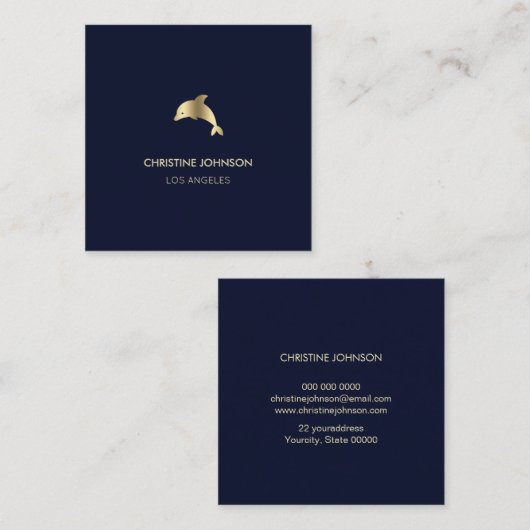 ドルフィンロゴ スクエア名刺 (正面/裏面)