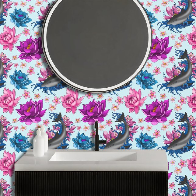 ドルフィンロータスフラワーズさくらんぼ花 壁紙 (クリエイターアップロード済み)