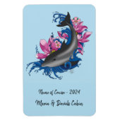 ドルフィンロータスフラワーズクルーズドア マグネット (縦)