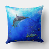 ドルフィンワールド「水の上の風」 クッション (裏面)