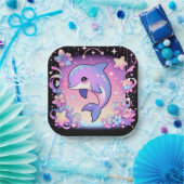 ドルフィン威厳のあるベビーシャワー ペーパープレート (パーティー)