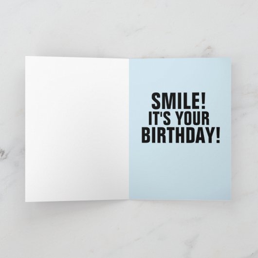 ドルフィン撮影スマイル誕生日カード カード (内部)