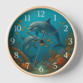 ドルフィン時間 壁時計 (正面)