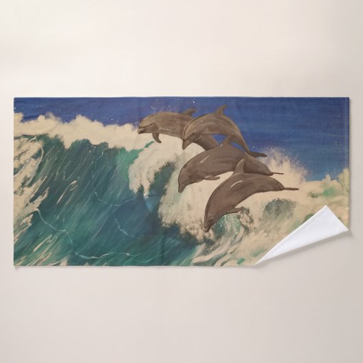 ドルフィン波 バスタオルセット (バスタオル)