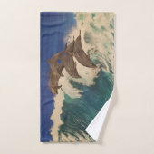 ドルフィン波 バスタオルセット (ハンドタオル)