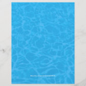 ドルフィン誕生日バックヤードプールパーティの招待状 チラシ (裏面)