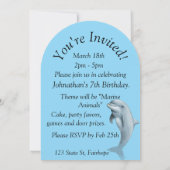 ドルフィン誕生日 招待状 (裏面)