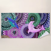 ドルフィン調和 ビーチタオル (正面)