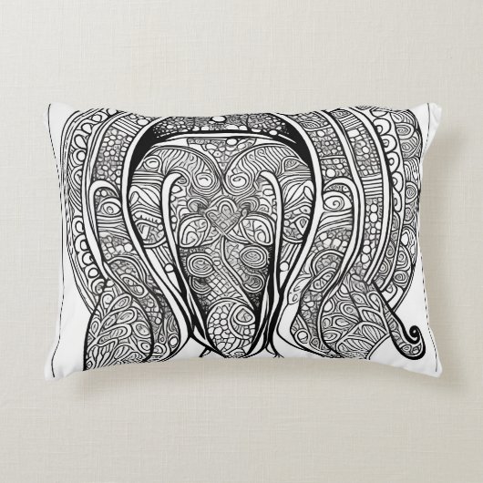 ドルフィン顔 アクセントクッション (正面)