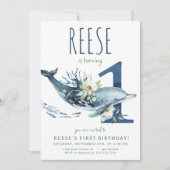 ドルフィン1th誕生日招待状 招待状 (正面)