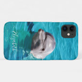 ドルフィン·イン·ブルー·ウォーター·フォト Case-Mate iPhoneケース (裏面(横))