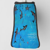 ドルフィン&カメ浚渫パターゴルフヘッドカバー ゴルフヘッドカバー (回転90)