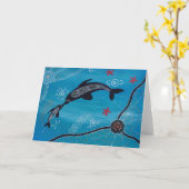 ドルフィン&カーフードリーミング カード (黄色い花)