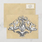 ドルフィン&ガルゴイル航海のシンボル ポストカード (正面/裏面)