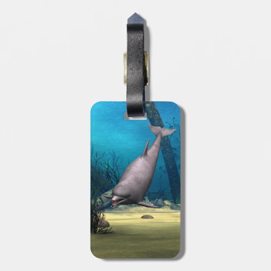 ドルフィン ラゲッジタグ (裏面縦)