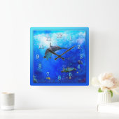 ドルフィン・ワールド・ウインド・オン・ザ・ウォーター スクエア壁時計 (ホーム)