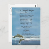 ドルフィン=教皇フランシス=聖フランシスシンプル祈りの言葉 ポストカード (正面/裏面)