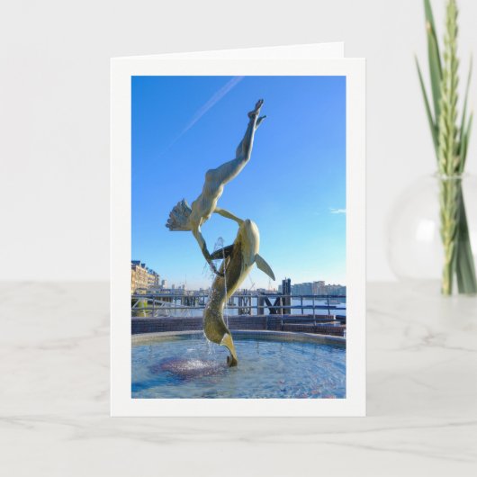 ドルフィン(1973)ロンドン英国グリーティングカードを持つ女の子 カード (正面)