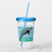 ドルフィ絵画ー アクリルタンブラー (裏面)
