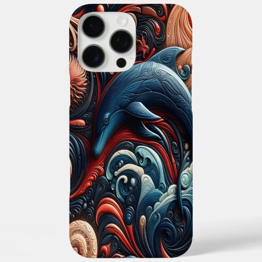 ドルフィ鮮やかン海アート Case-Mate iPhoneケース (裏面)