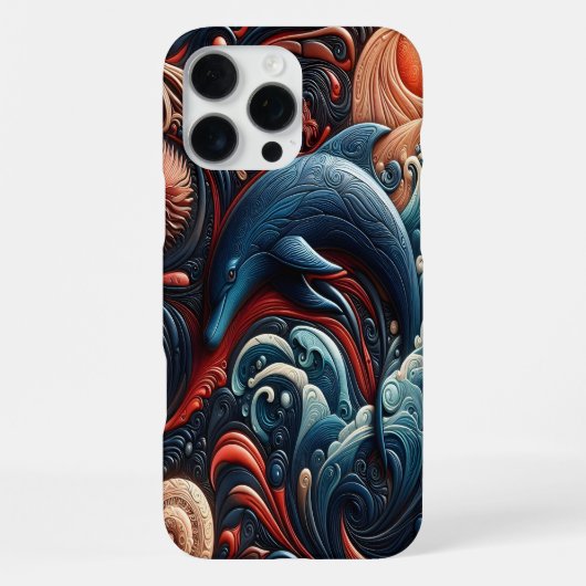 ドルフィ鮮やかン海アート iPhoneケース (裏面)