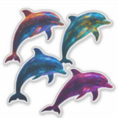ドルフカラフル白熱［赤熱］光を放つィンズアート シール (正面)