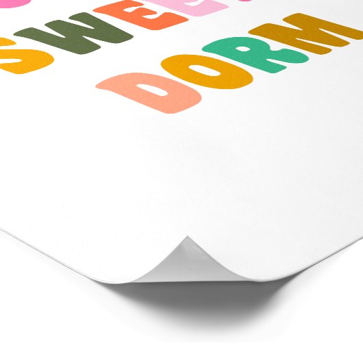 ドルムスウィートドルムカラフルレタリング ポスター (角)