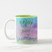 ドルムデコー前向きルヴィベ引用文名前をカスタムする ツートーンマグカップ (左)