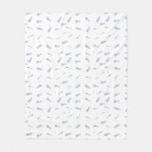 ドルムラベンダーワイルドフラワーフローラルパターン フリースブランケット (正面)