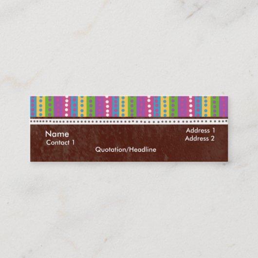 ドルラ スキニー名刺 (正面)